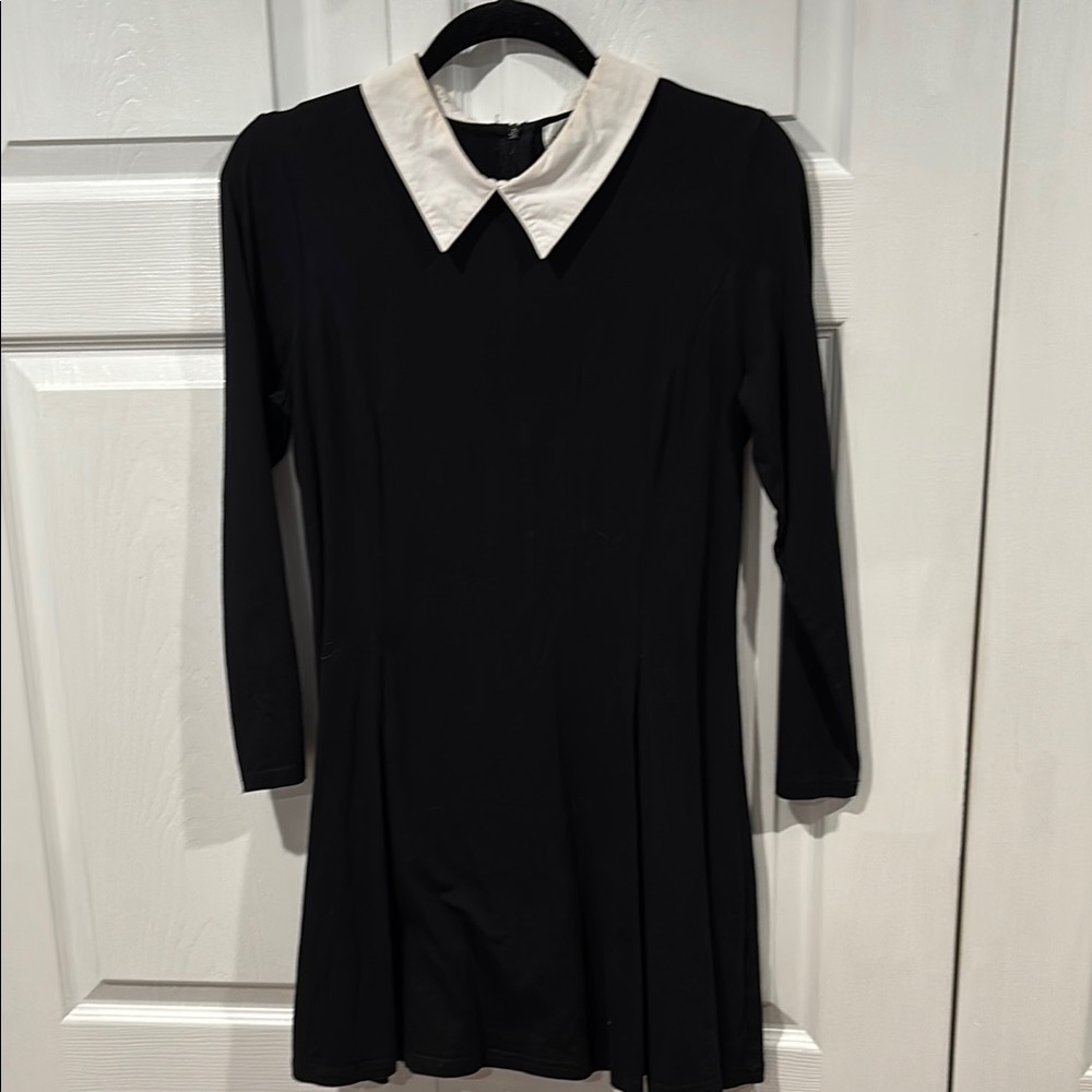 Black Dress with White Collar